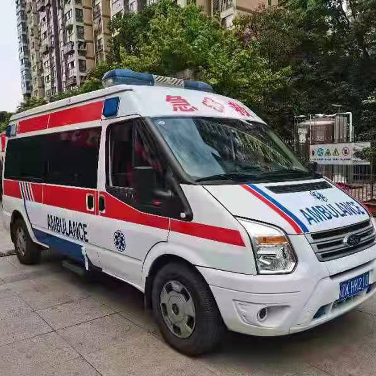 惠济长途救护车护送病人返乡